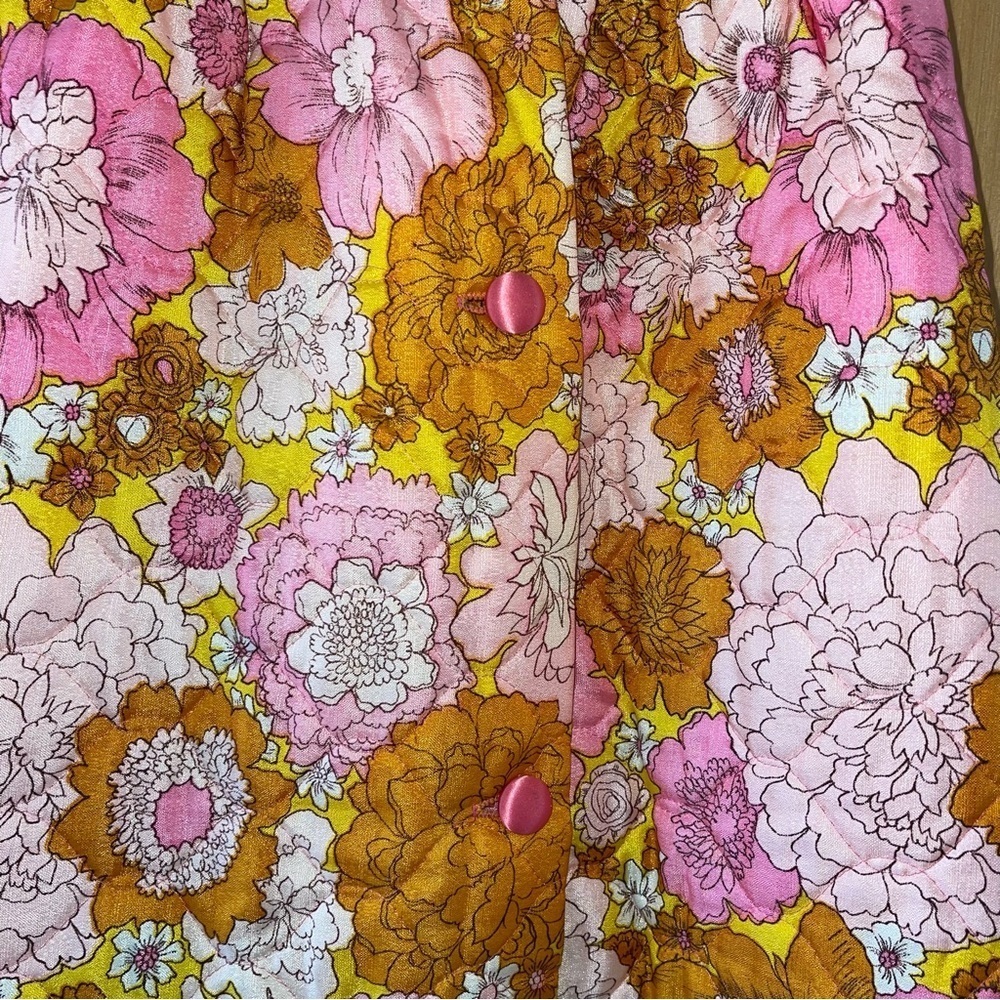 Vintage Womens Skirt Size 10 Multicolor Quilted Floral Maxi Wrap Casual - Picture 2 of 13